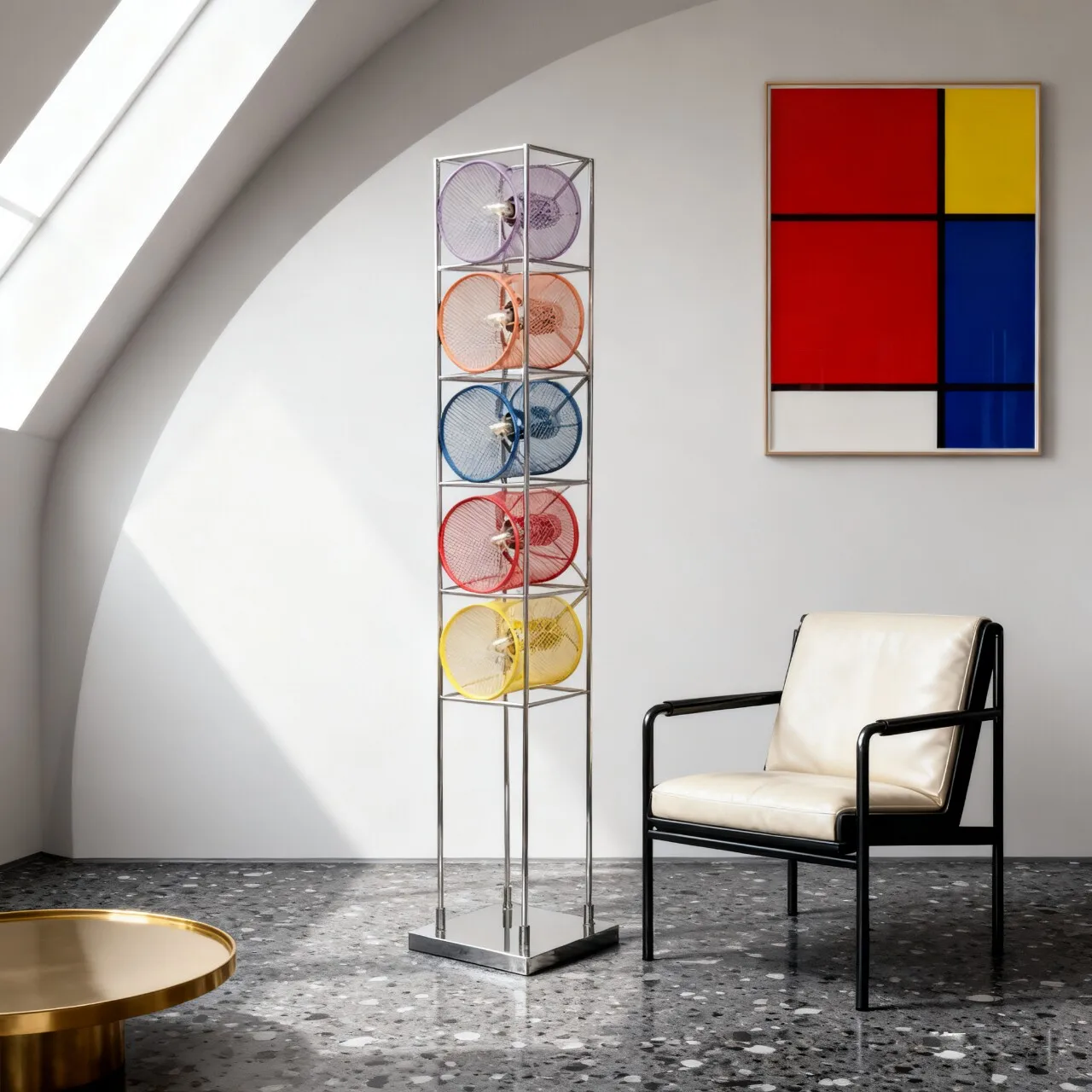 Modern Memphis Colored Floor Lamp Living Room Standing Lamp Metal Stand Table Light Creative Art Lighting Fixture LED Home Decor