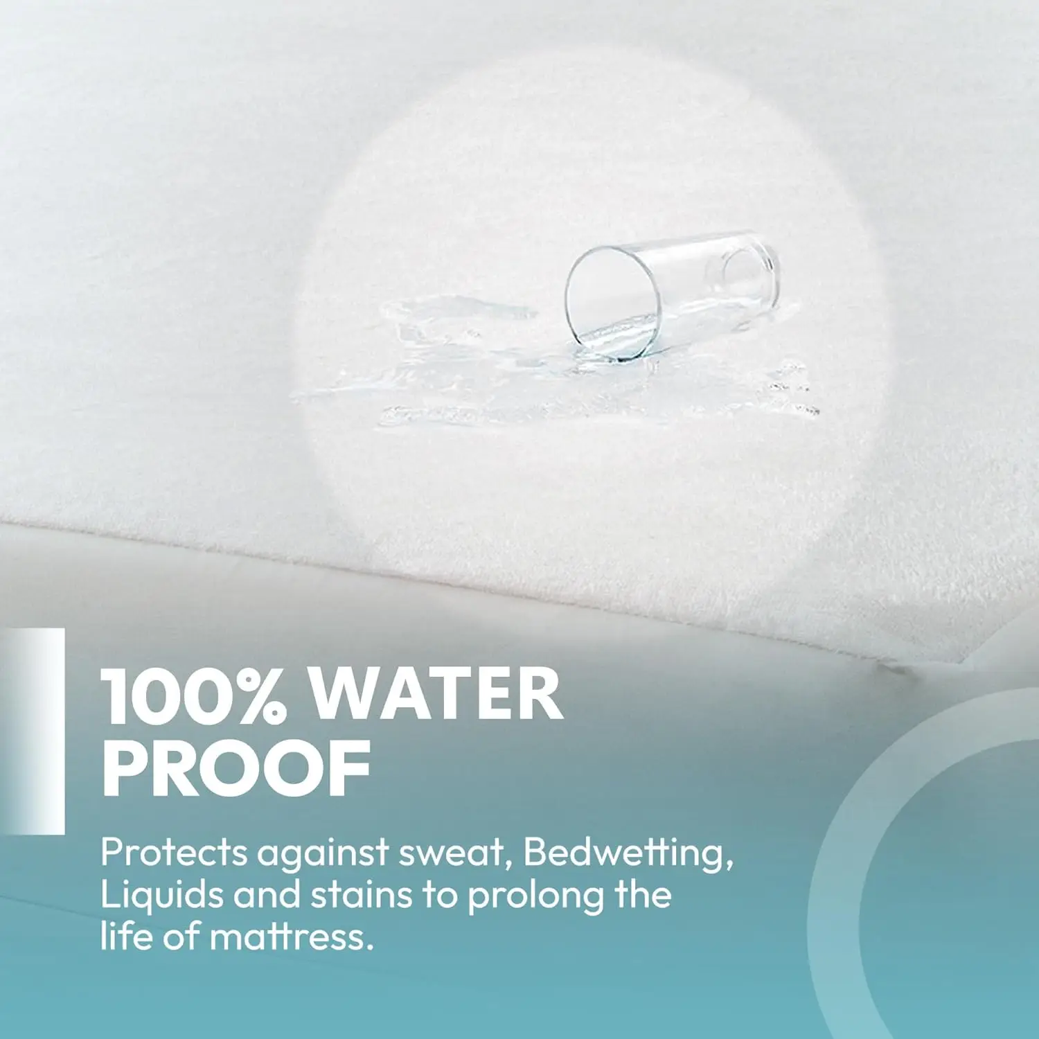 

Plushdeluxe California King Premium Mattress Encasement - Zippered Waterproof, Bedbug Proof Design, 6-Sided Protection -