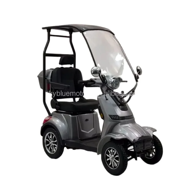 Modification Hot-selling 4-Wheel Electric Mobility Scooter with Canopy Roof Max 25km/h Long Range Outdoor Travel for Adult