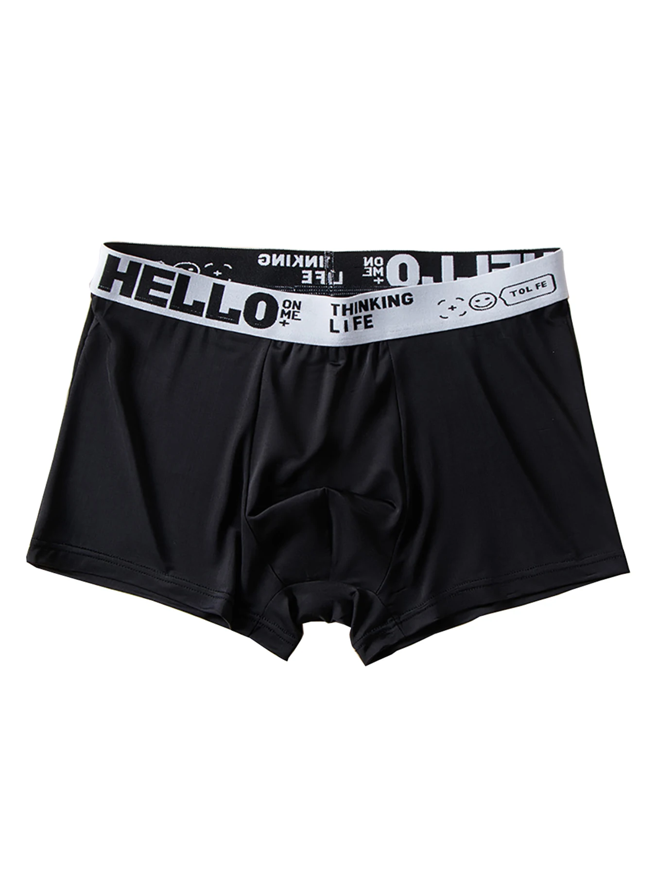 5/10pcs/set Ice Silk Men's Underwear Solid Color Men Boxer Shorts Summer Breathable Underpants U Convex Lingerie Sexy Panties