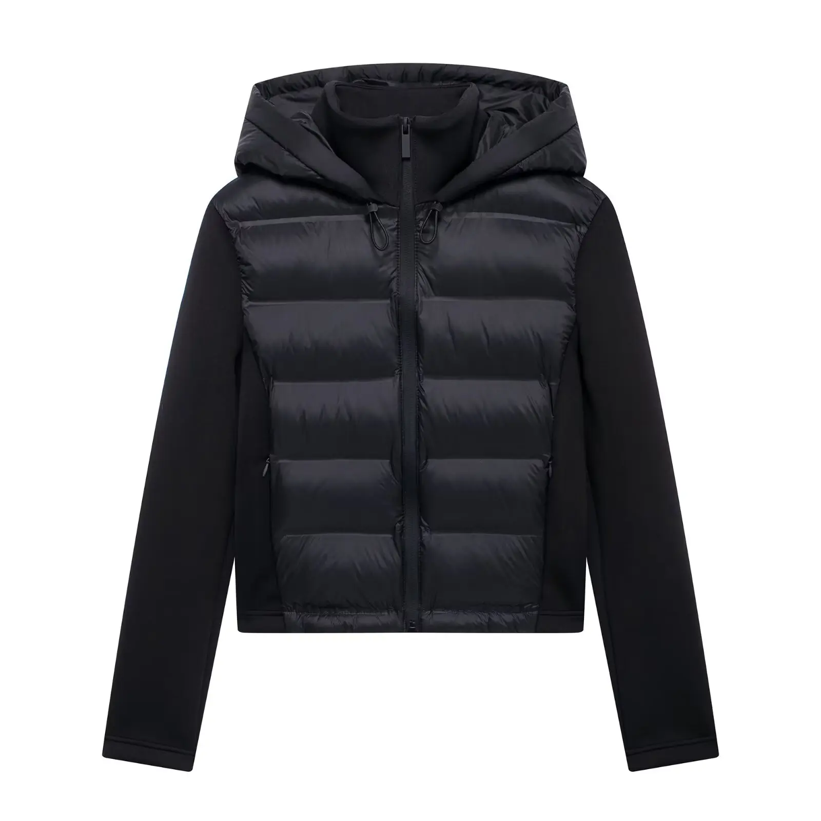 2026 Winter New Arrival Women's Lightweight Warm Down Jacket with Long Sleeves and Zippered Hooded Sports Coat