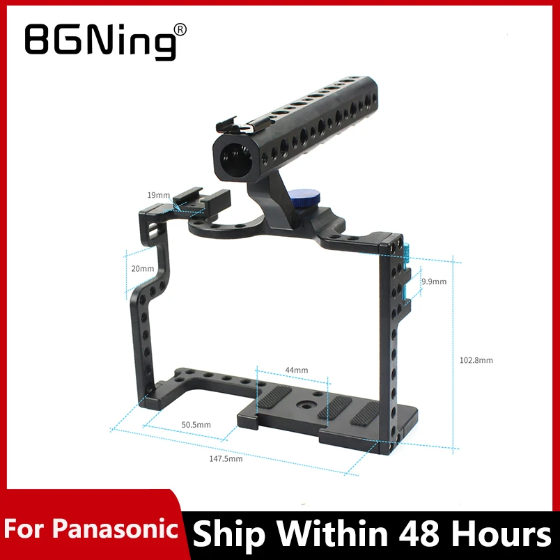 Camera Cage Rig GH3 GH4 GH5 Protective Housing Case Top Handle Grip for Panasonic Lumix DSLR Video Tripod Extension Kit