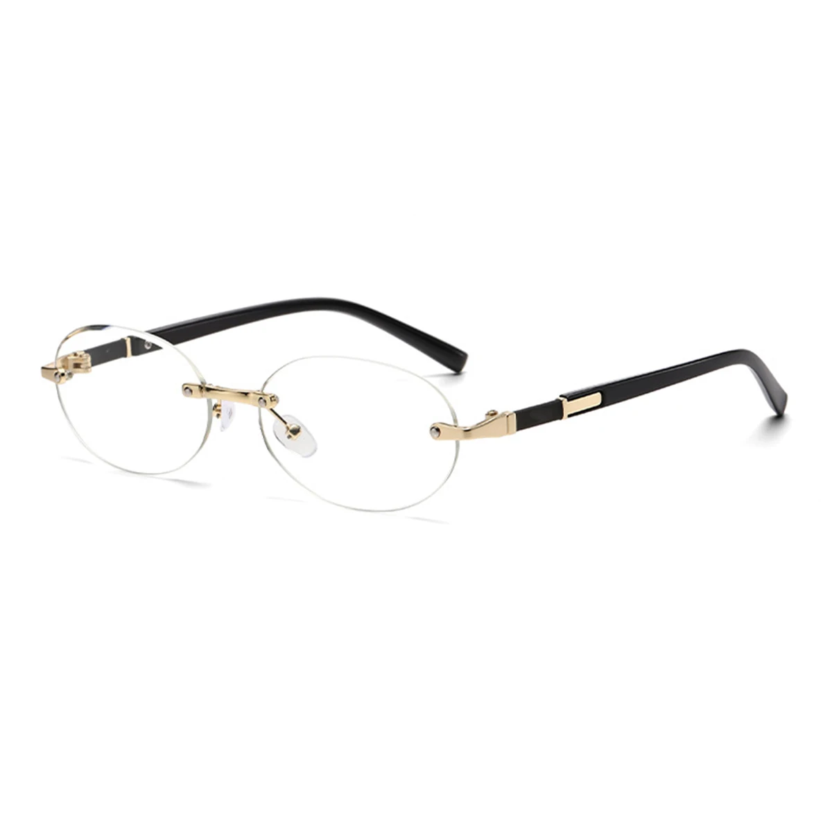 Trendige Sonnenbrille mit geschnittenem Rand, personalisierbar, ovaler Rahmen, neue rahmenlose Spicy Girl Hip-Hop-Sonnenbrille, Metall-DAMEN-Sonnenbrille, Herren-Su – Detail 11