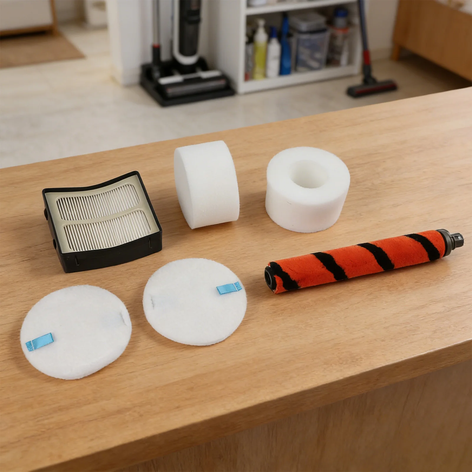 クリーニングアクセサリー-フォームとフェルトキット-997粒子捕集-ペットの毛玉ろ過-吸引力維持-シャークuv700用