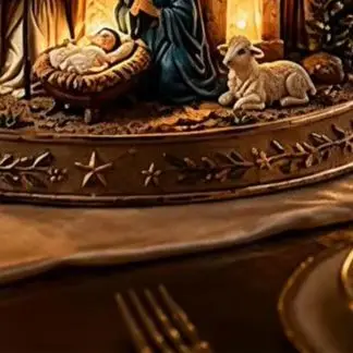 Nativity Scene Decor Gift for Families Bethlehem Nativity Church Glowing Star Scene Christian Table Centerpiece Decor for Home