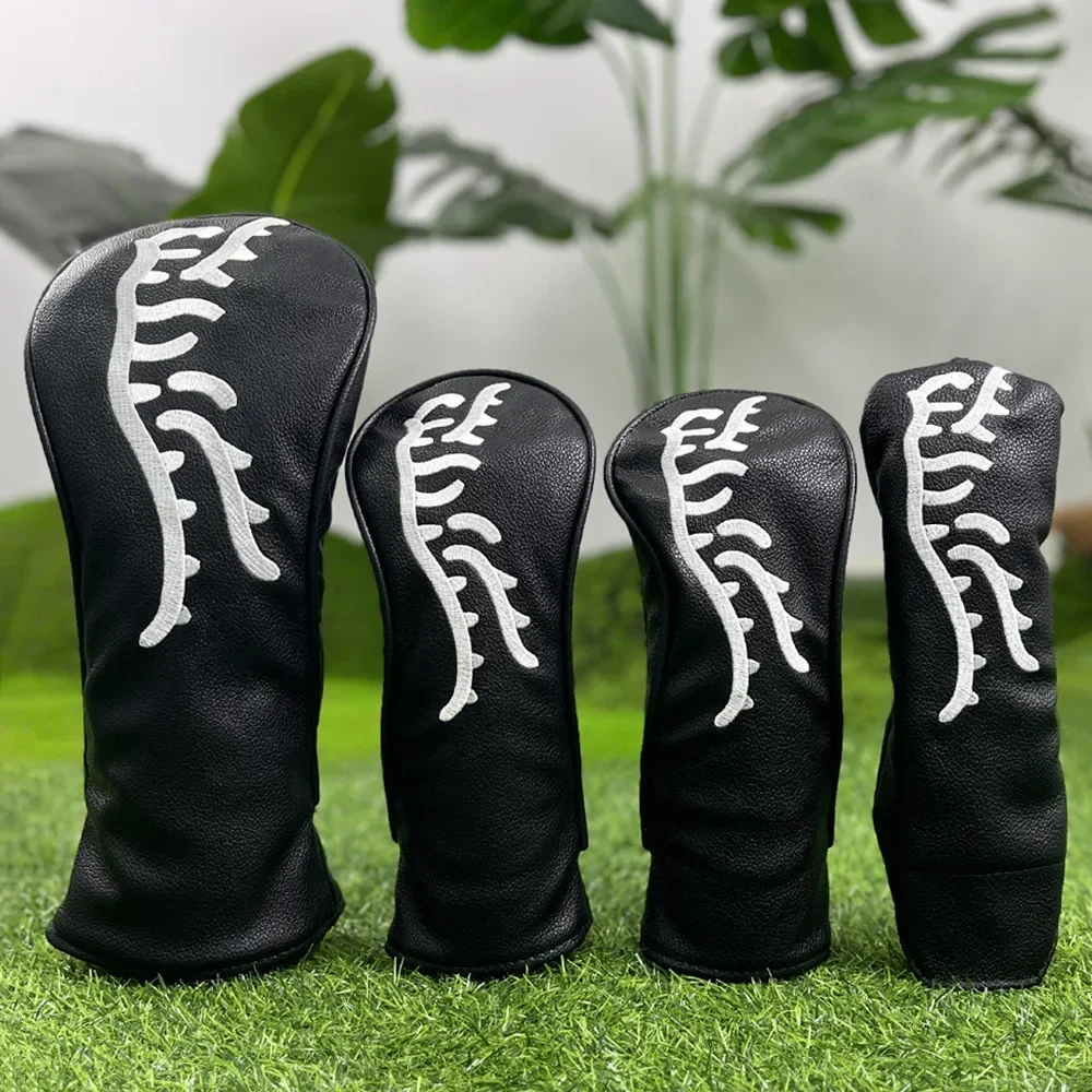 

Tiger Design Black Golf Driver Headcover, Minimalist Anti-Dust Protective Cap Durable PU Factory Direct Golf Club Accessories