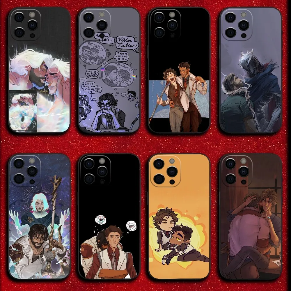 J-Jayce Love Viktor Arcane Phone Case For iPhone 16,15,14,13,12,11,Pro,X,XS,Max,XR,Plus,Mini Soft Black Cover