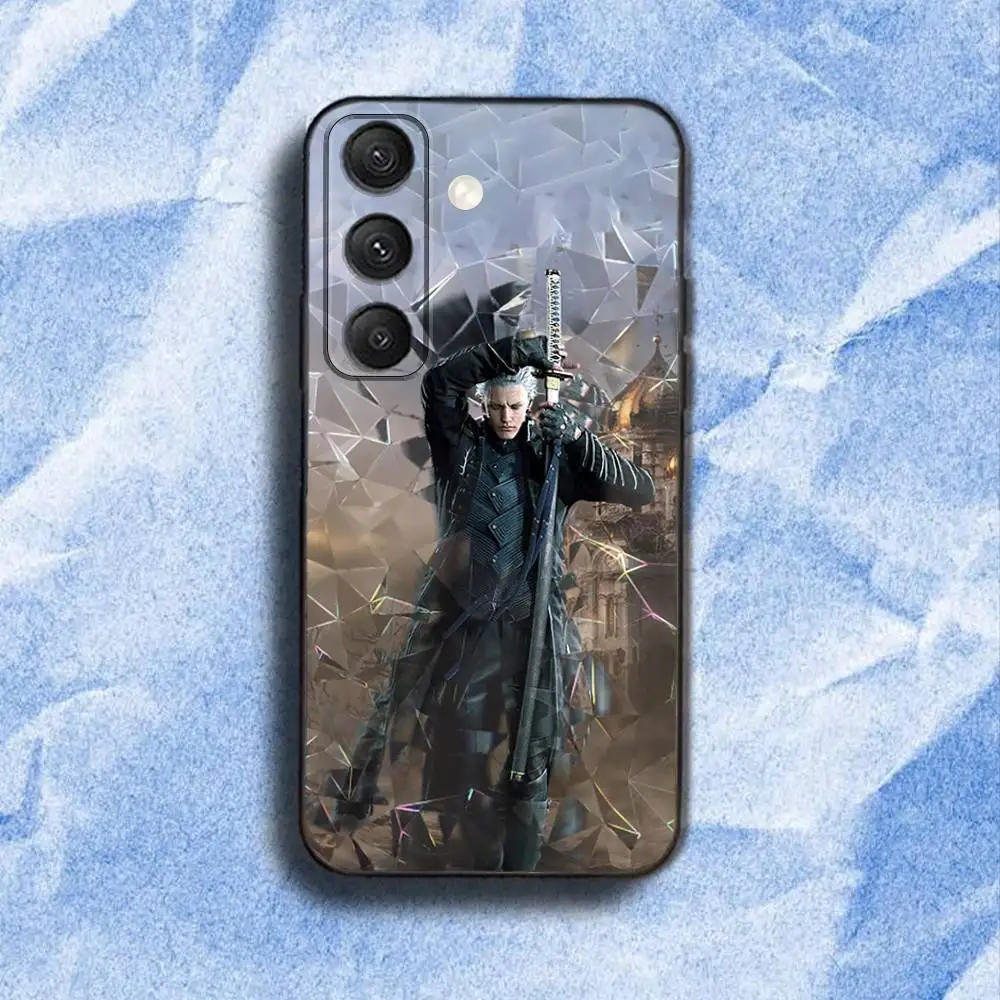 حافظة هاتف D-Devil May C-Cry DMC لهاتف سامسونج S 25,24,23,22,30,21,10,9,Ultra,Plus,Lite,FE,4,5G حافظة ناعمة سوداء