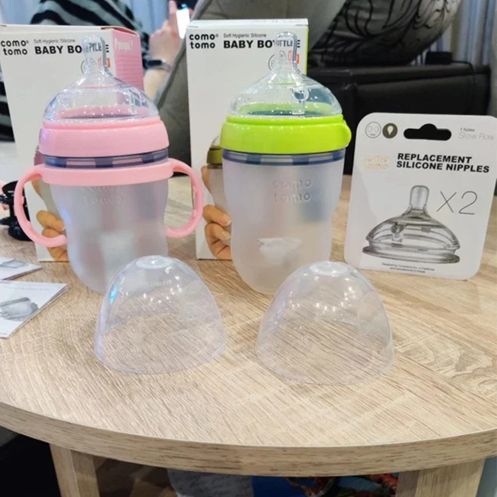 Silicone Baby Bottle Green/Pink 5 oz and 8 oz Baby Bottles 2 Pack BPA free Feeding bottle children kids