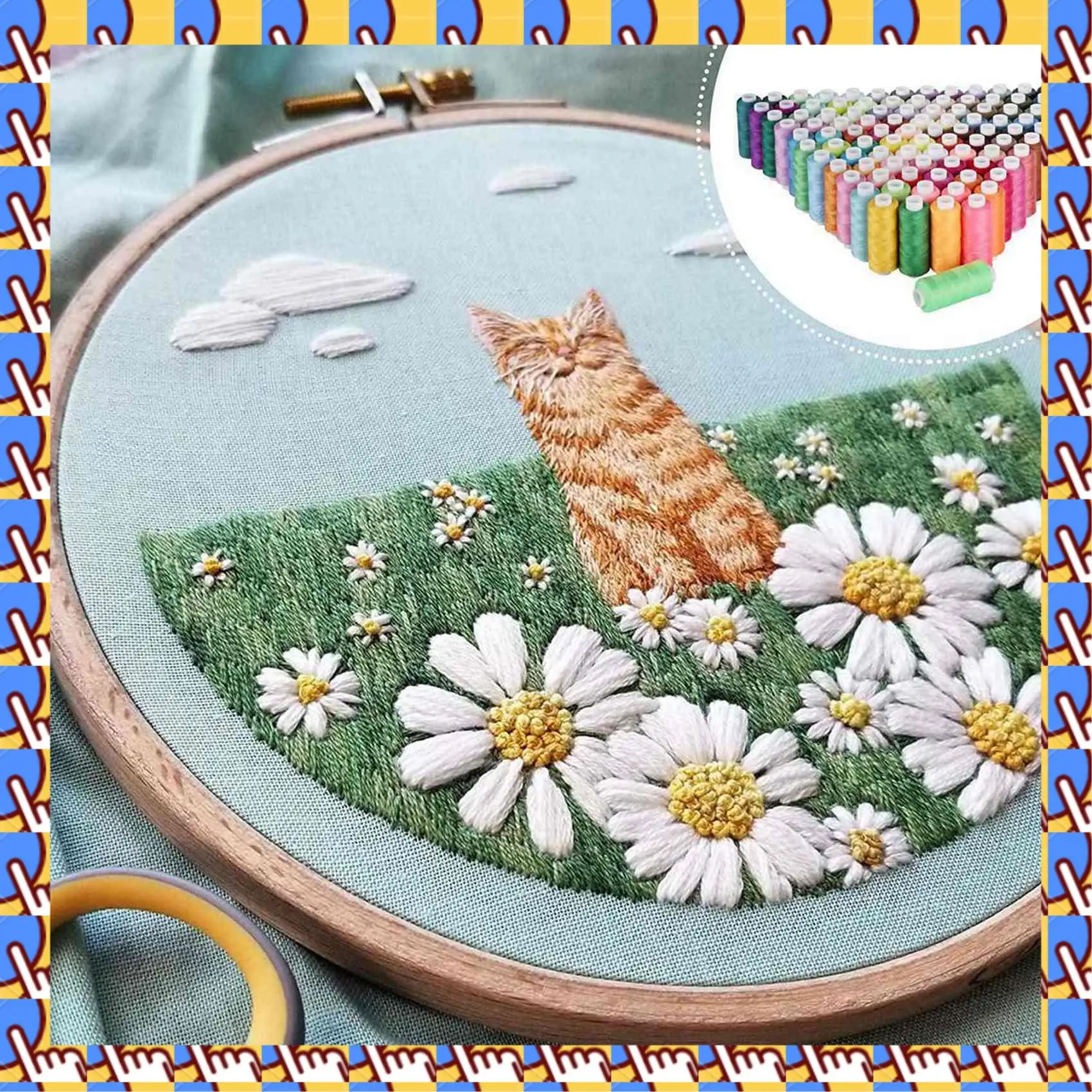 

A79I 200X Sewing Thread Set 100 Colour 250Yd Each Spool Polyester Thread Kit For Hand Or Machine Sewing