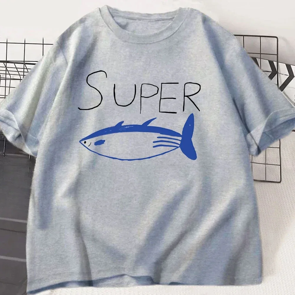 2026 Sommer Hot Sale Super Thunfisch T-Shirts Mode Vintage Kurzarm Herren Damen Kleidung Lässige Oversized Oberteile Lustige T-Shirts – Detail 11