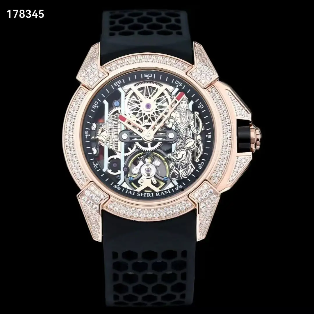 완전 자동 남성용 기계식 시계 44mm EPIcx 오픈워크 시계 남성용 시계 한정판 방수