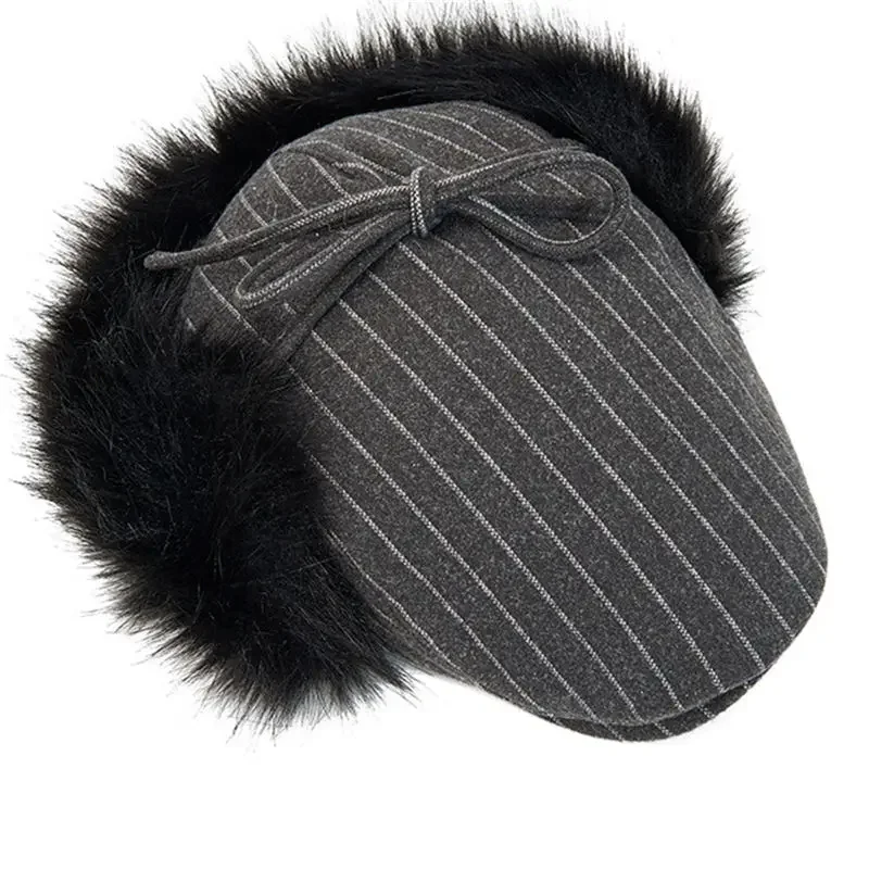 Autumn Cotton Geometric Print Warm Newsboy Caps Men Flat Cap Women Painter Beret Hats 153