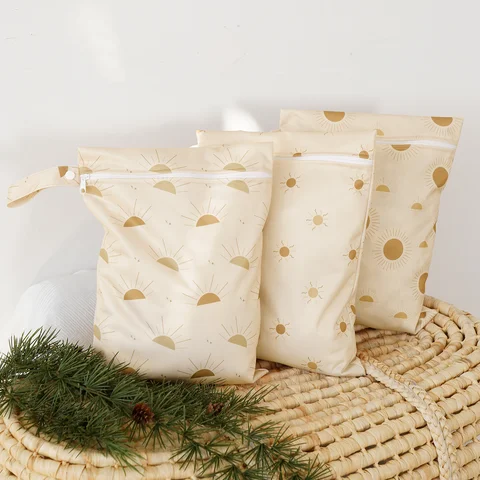 Happyflute 28cmx36cm 생태 천 기저귀 통기성 기저귀 세탁 가능 재사용 가능한 Wetbag
