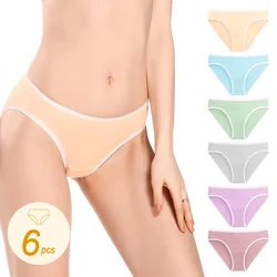 Women's Hi-Cut Bikini Panties Soft Stretch Cotton Underwear Comfortable Hipster Ladies Briefs 6-Pack Regular & Plus Size