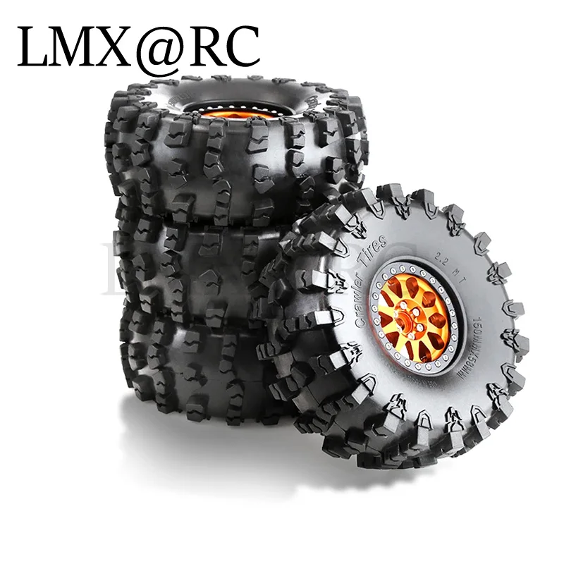 4-teiliges 150 mm 2,2" Metall Beadlock Felgenreifen-Set für 1/10 RC Crawler Car Axial SCX10 Pro Wraith Capra RR10 RBX10 TRX4