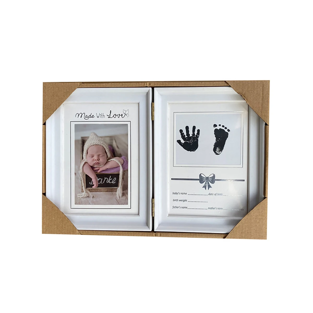 Commemorative frame Baby one month one hundred days old hand footprints one year old birthday commemorative custom photo frame