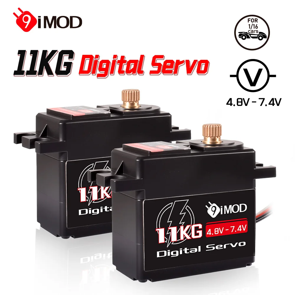 9IMOD 11KG Servo Digital Metal Gear RC Servo 4,8 V-7,4 V Motor Micro núcleo Digital para Control remoto 1/16 coche avión ala fija
