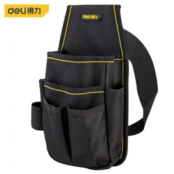 Deli-bolsa de herramientas portátil para electricista, Oxford con múltiples bolsillos bolso de tela, bolso de cintura, destornillador, portaherramientas inalámbrico