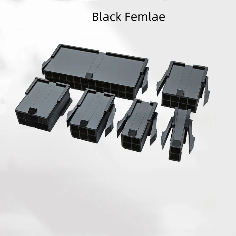100PCS 5559 4.2mm 2P 4P 6P 8P 10P 12P 14P 16P 18P 20P 22P 24P female plastic shell for car computer power connectors black/white