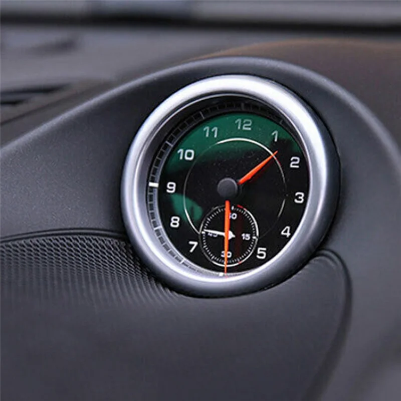 Compass Ring Clock Stopwatch Trim Ring Car Accessories for Porsche Panamera 911 Cayenne Macan,Silver