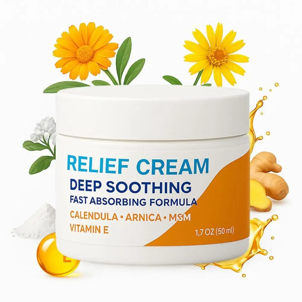 

50ml Herbal Joint Nerves Relief Cream - Hypoallergenic And Soothing Moisturizing Lotion With A Light Fragrance For All Skin Type