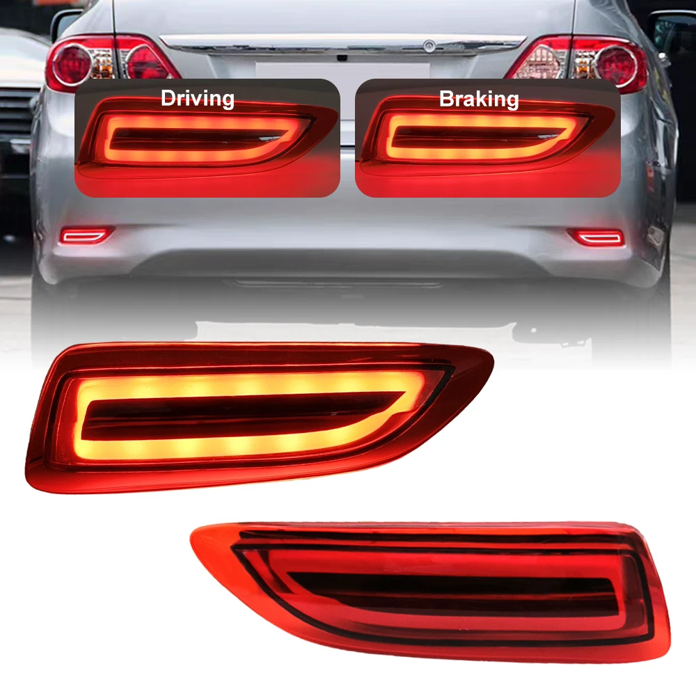 

2Pcs/Pair LED Car Lights Rear Bumper Reflector Light Car Accessories LED Brake Signal Lamp Fit For TOYOTA COROLLA 2011 2012 2013
