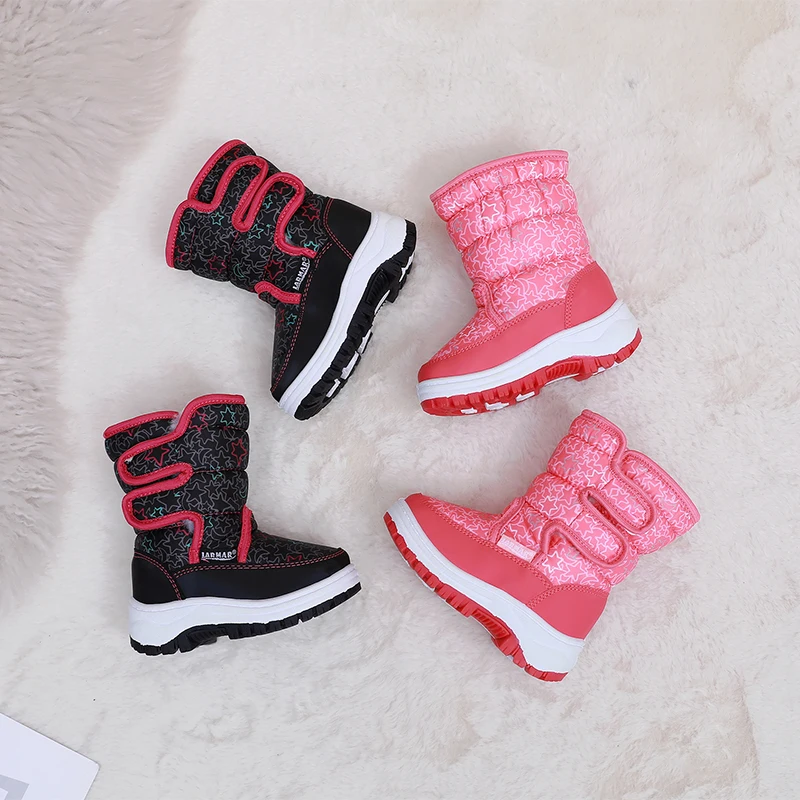 Oversized Boy And Girl Snow Boots Size 22-33 Boots, Thickened Cold Resistant And Non-Skid Children Ankle Cotton Boots