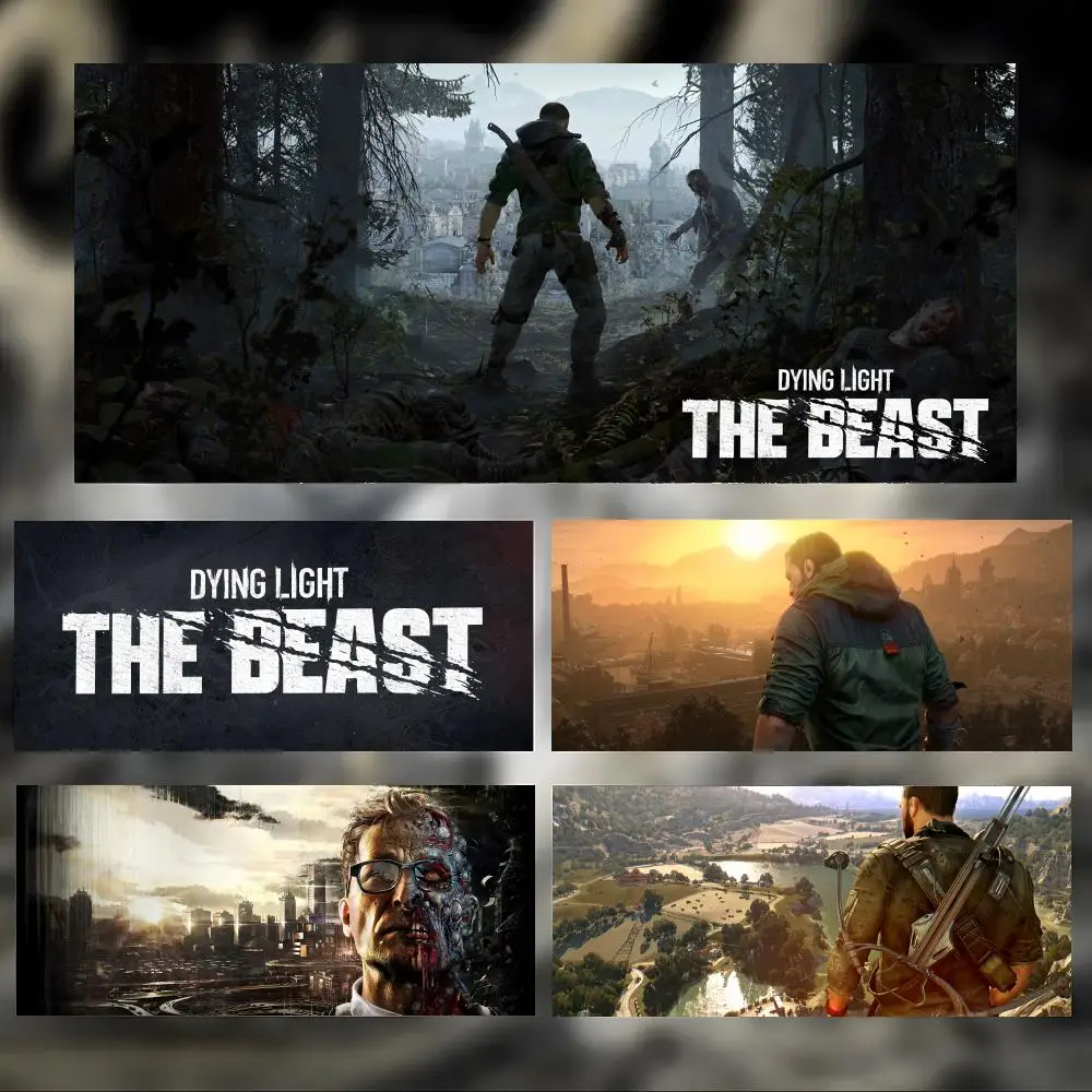 Intense Action Game D-Dying L-Light T-The Beast Mouse Pad Large Thick Desk Pad Stitched Edges Gaming Mouse Mat for PC