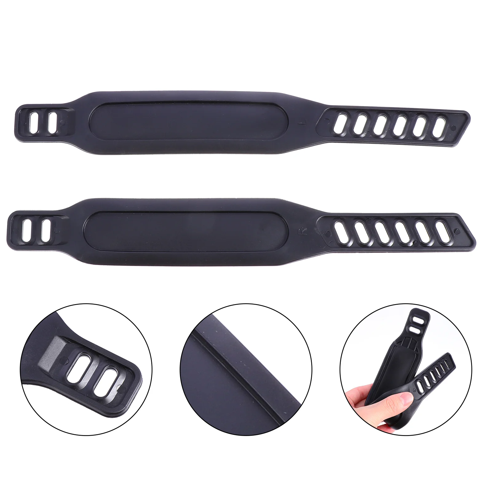 

2 Pcs Foot Strap Exercise Bike Parts Gym Accessories Folding Toe Straps Durable Plastic Cycling Pedal Fix Bands Small Size