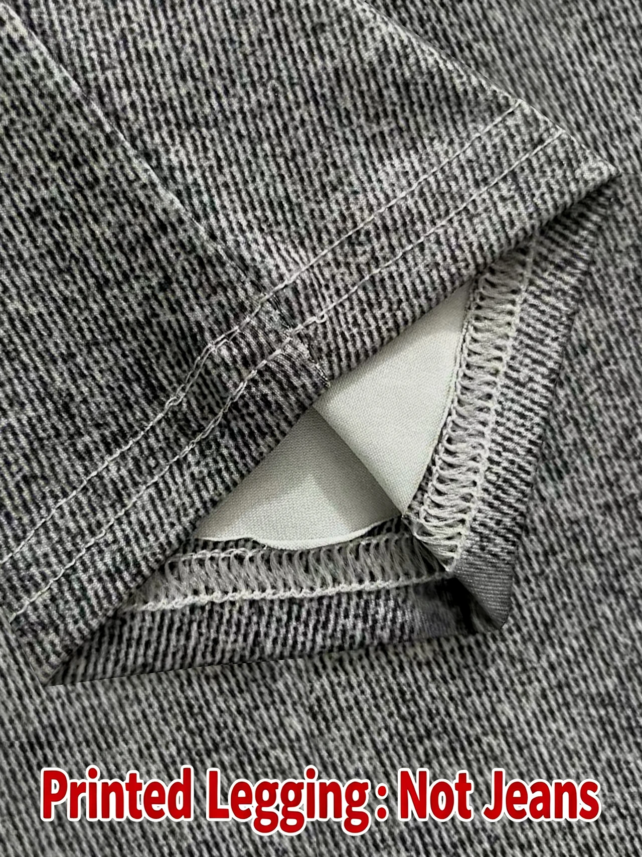 Bedruckte Damenleggings, kein Denim-Stoff, Design mit Scheintaschen und Knöpfen, hochelastische, modische, schmal geschnittene, lässige Skinny-Hose – Detail 5