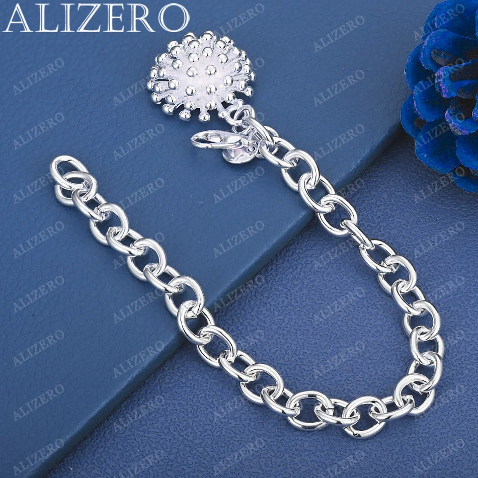 

ALIZERO 925 Sterling Silver Coral Bracelets For Women Fashion Wedding Banquet Party Gifts Charms Bracelet Jewelry