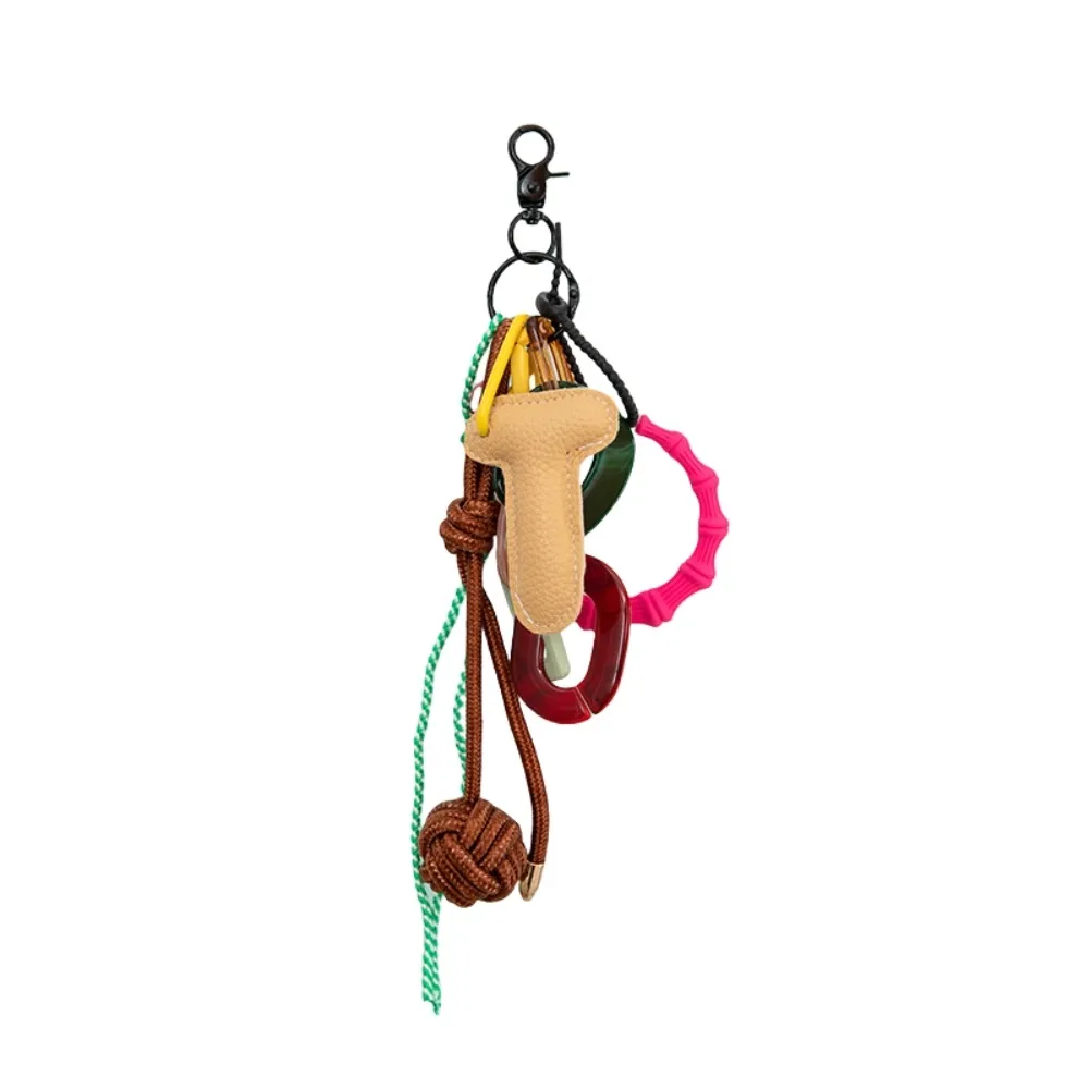 كبيرة الحجم الإنجليزية رسالة بو المفاتيح 26 حرف A إلى Z مزيج اسم رسالة بو الجلود قلادة زوجين هدية ظهره ديكور #1