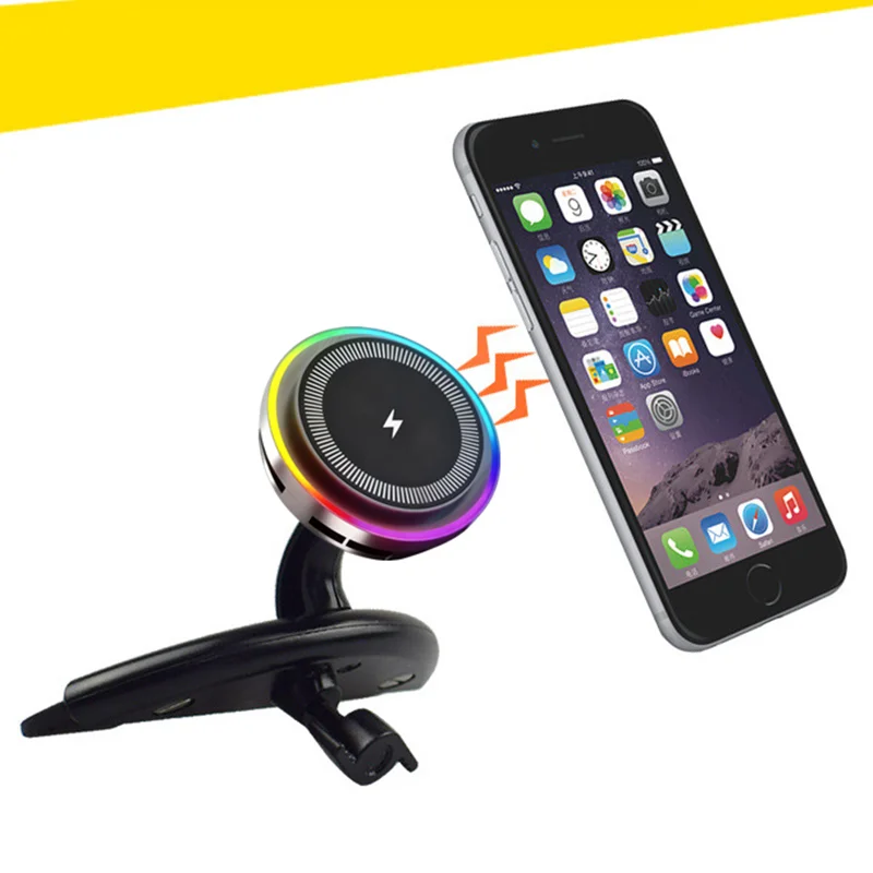 

Magnetic Heat Sink Mobile Cooling Fan Support Car Cd Player Phone Charger Cd Slot Radiator Cooler Cradle Wireless Charger 15W