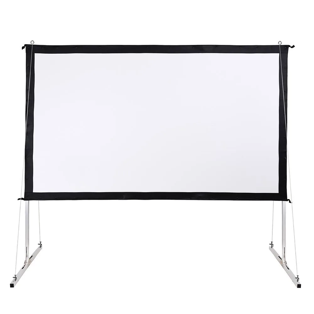 Fast Fold Portable Front Projector Screen 16: 9 HD for Indoor/Outdoor Use