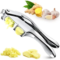 2 in1 spremiaglio frantoio tritacarne affettatrice manuale in acciaio inox aglio tritacarne cipolla pepe frutta Vege zenzero fetta strumento