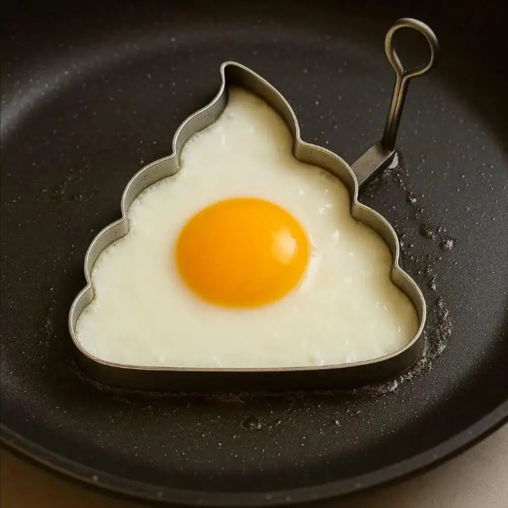 Funny Middle Finger Egg Mold, Stainless Steel Egg Molds, Different Shape Fried Egg Ring Molds for Cooking and Griddle Nonstick