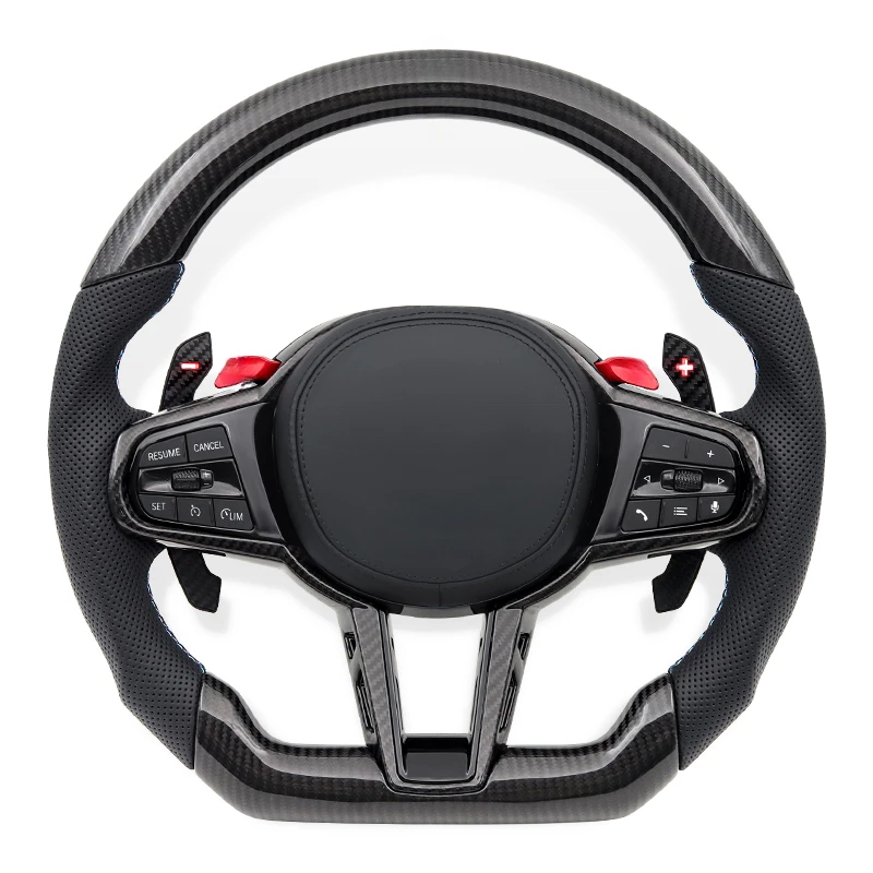 

For BMW G02 G05 G06 G20 G21 G22 G26 G29 G30 G80 G87 F40 F44 F92 X3 X4 X5 M Sport Carbon Fiber Steering Wheel Car Accessories
