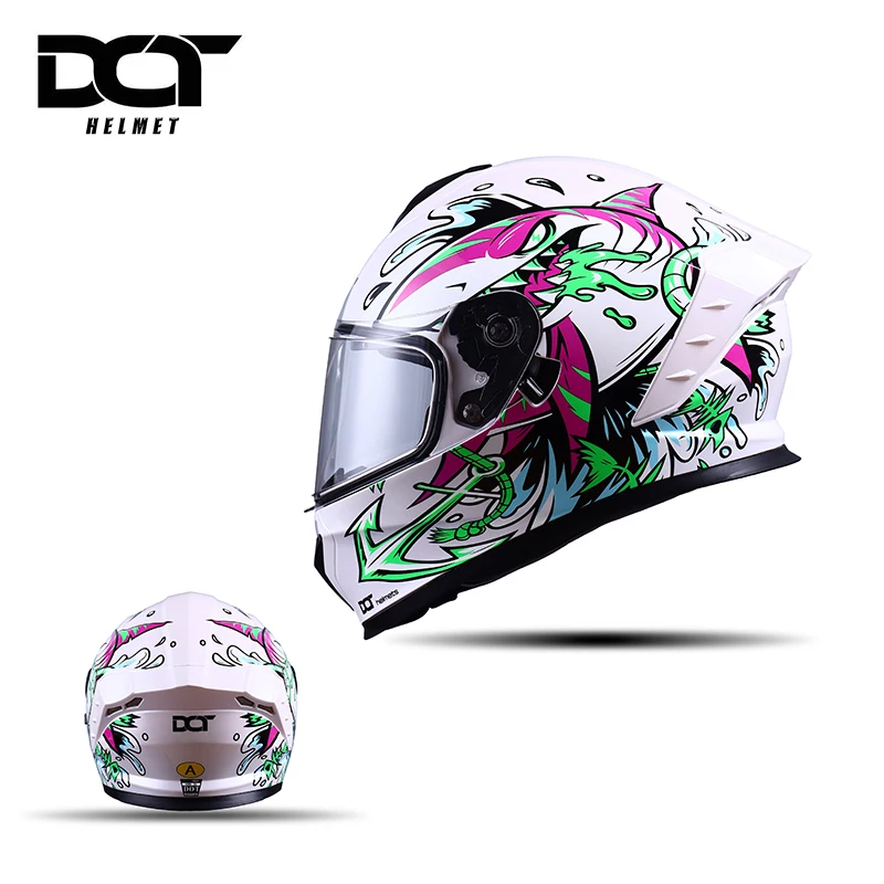 

new stylePersonalised Motorcycle Full Face Helmet Men Women Fashion Dual Lens Helmets Motocross Racing Modular Casco Moto