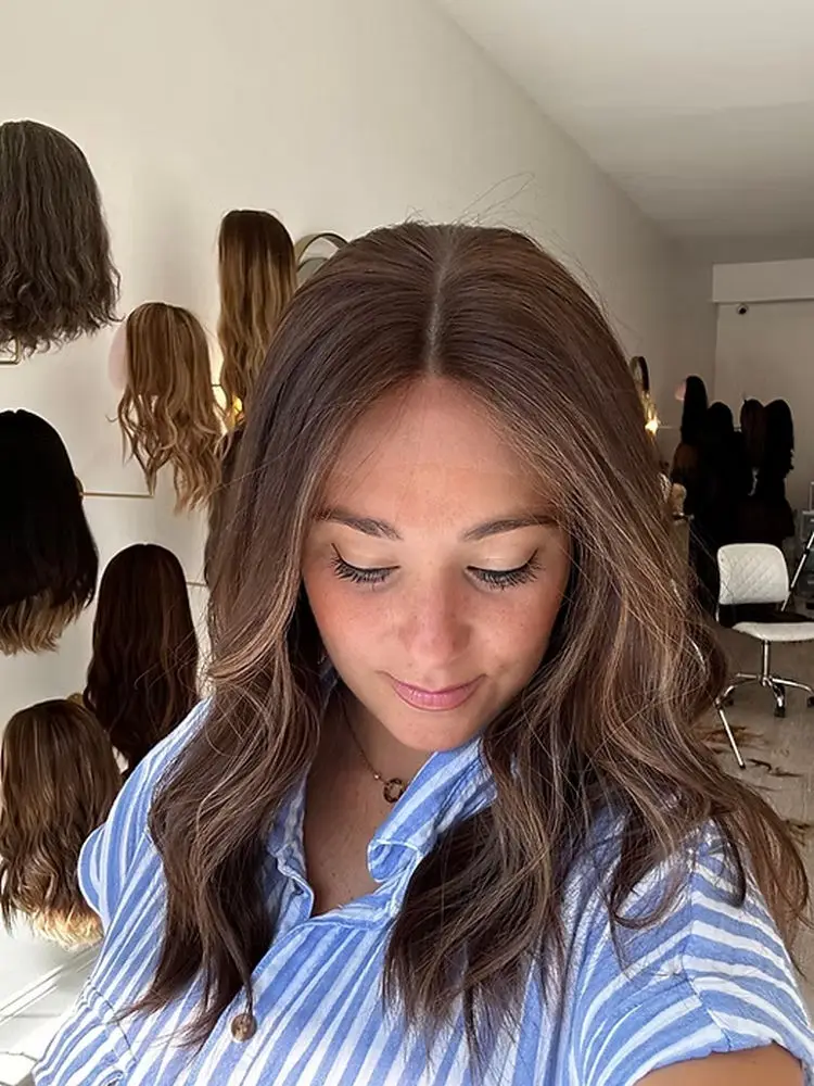 لينة أومبير الشوكولاته الداكنة البني الفاخرة الاصطناعية HD الدانتيل شعر مستعار أمامي شعر مستعار واقعية عالية 18 بوصة متوسطة طويلة الجسم موجة شعر مستعار #2