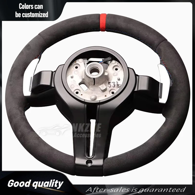 The Steering Wheel Suitable For Bmw F30 F10 F31 F20 E60 E90 Is Made Of Alcantara Material And Sports Steering Car Accessories