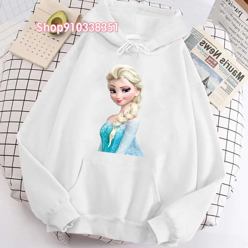 

Frozen Kawaii Hoodie Women Cartoon Clothes Elsa Anna Princess Printed Sweatshirt Manga Hoody Female Casual Outdoor Sports Hoodie