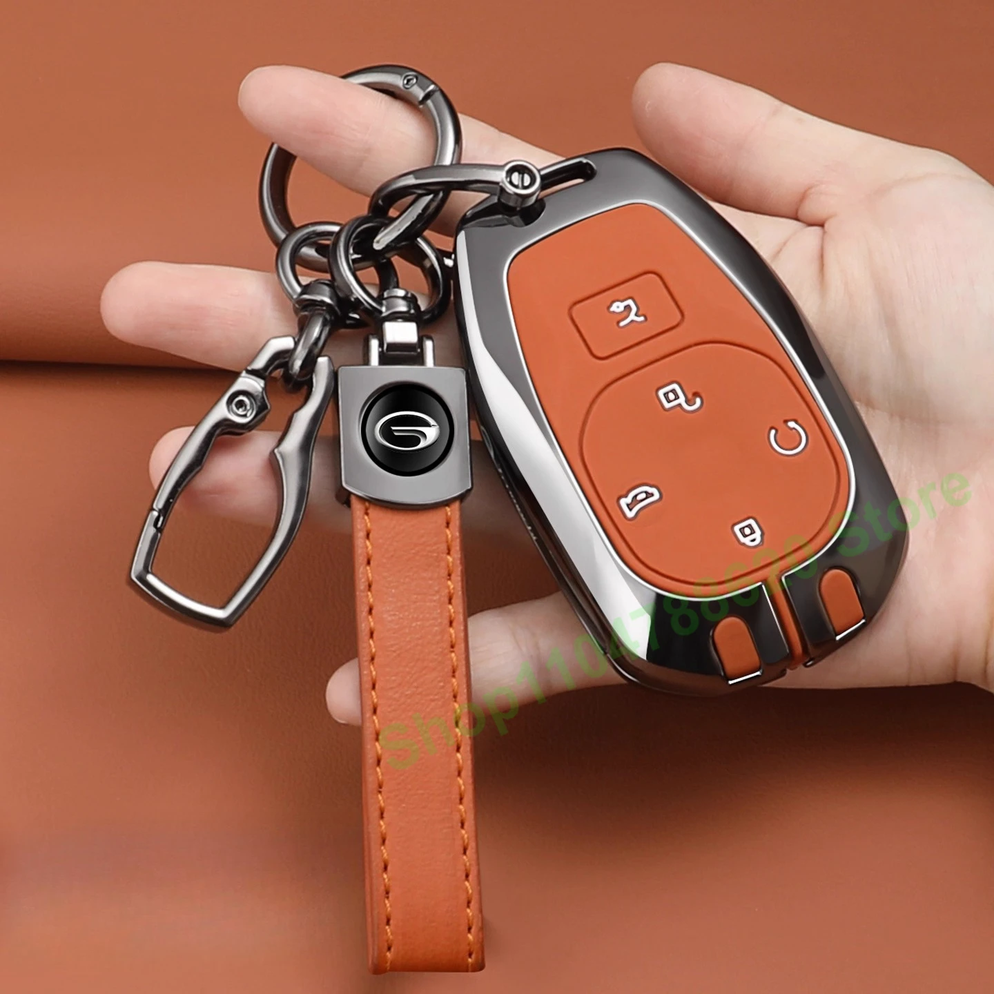 

Zinc Alloy Car Remote Control Key Case Protection Shell Keychain for GAC Trumpchi Aspires To S7 2025 S7 Pro Aspires To S9 Max