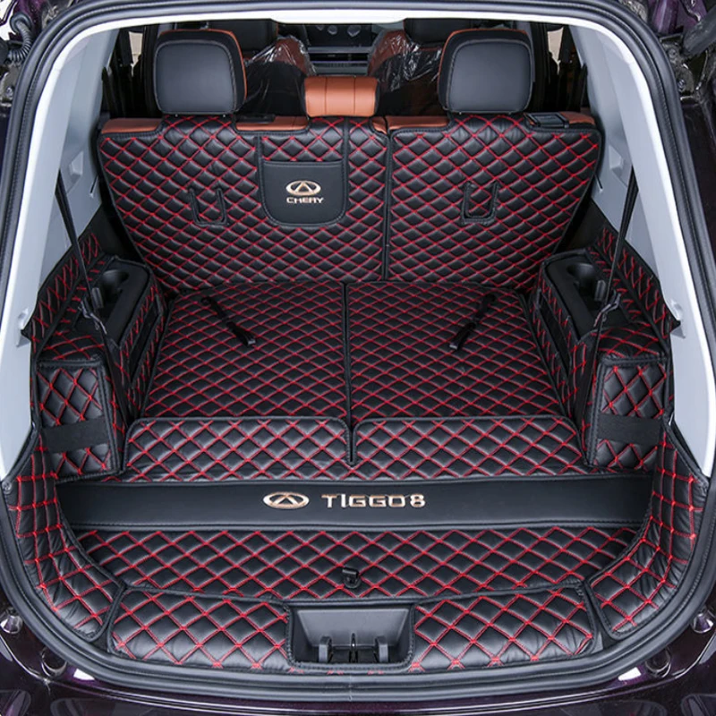 For Chery Tiggo 8 Pro MAX 2024 2023 Trunk Mat Leather Durable Cargo Liner Boot Carpets Rear Film Interior Decoration Accessories