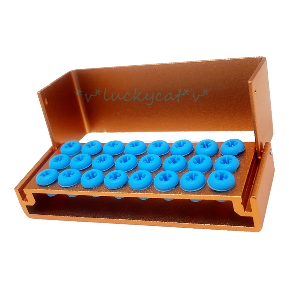 new 24Holes Dental Burs Holder Case for High Speed Burs& Low Speed Burs Dental Autoclavable Burs Holder dental tool holder tool