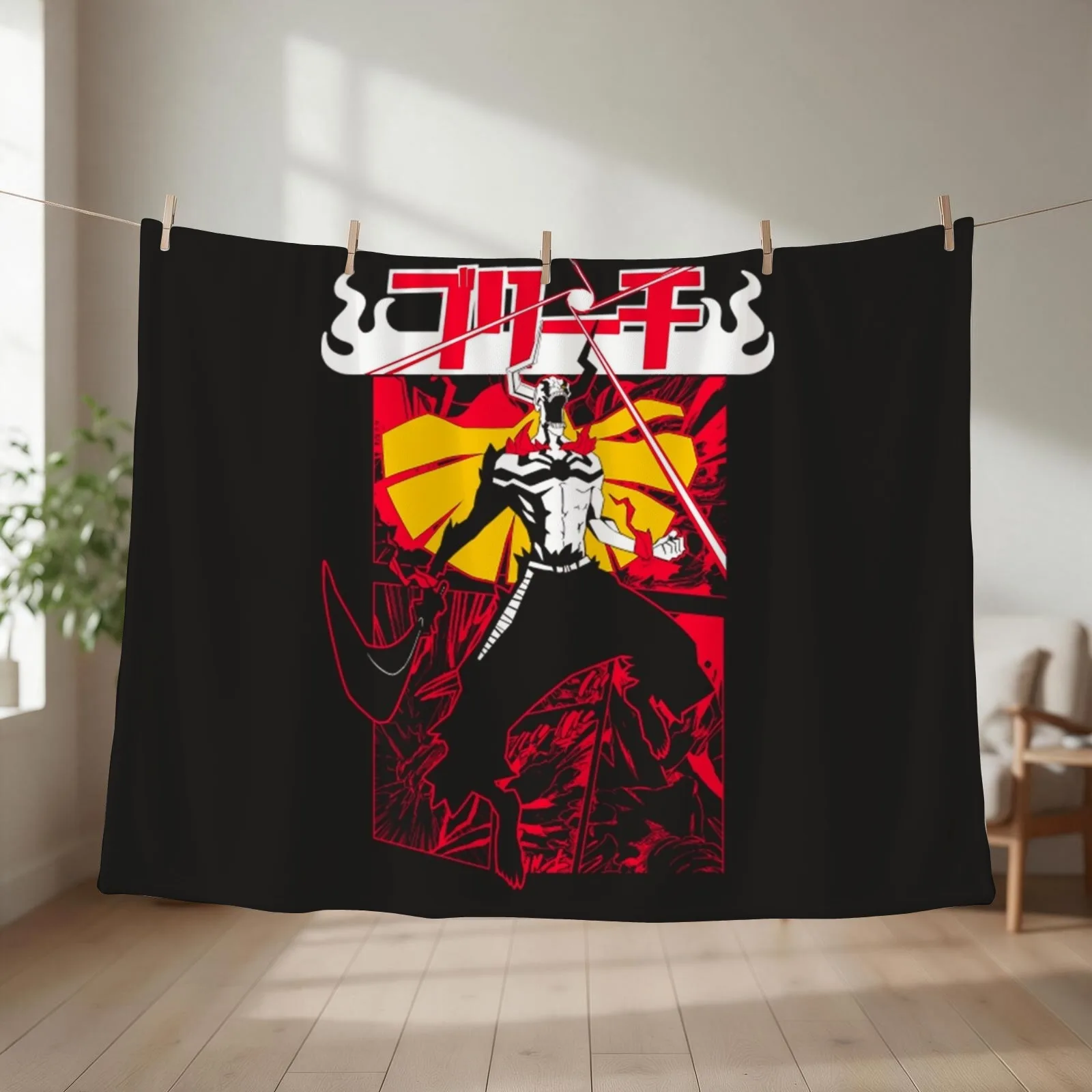Bleach T-ShirtVasto Lorde Ichigo Throw Blanket couch cozy soft plush fuzzy picnic outdoor blanket
