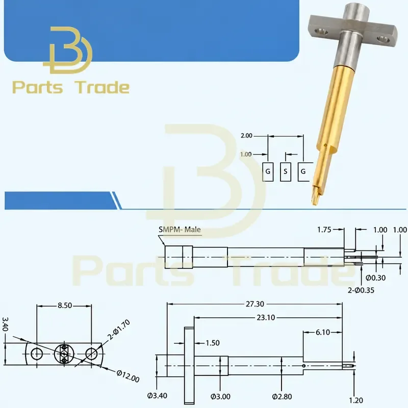 for GL67530 RF Head PCB Pad GSG Frequency 8G High-Frequency Test Probe 1.0mm Pin Distance