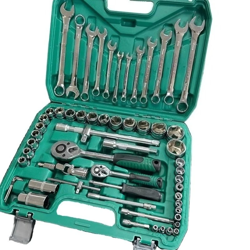 SXLL 61 pièces, polyvalent, kit de réparation 1/4 pouces manchon d'entraînement clé à cliquet tige d'extension en acier au Chrome Vanadium