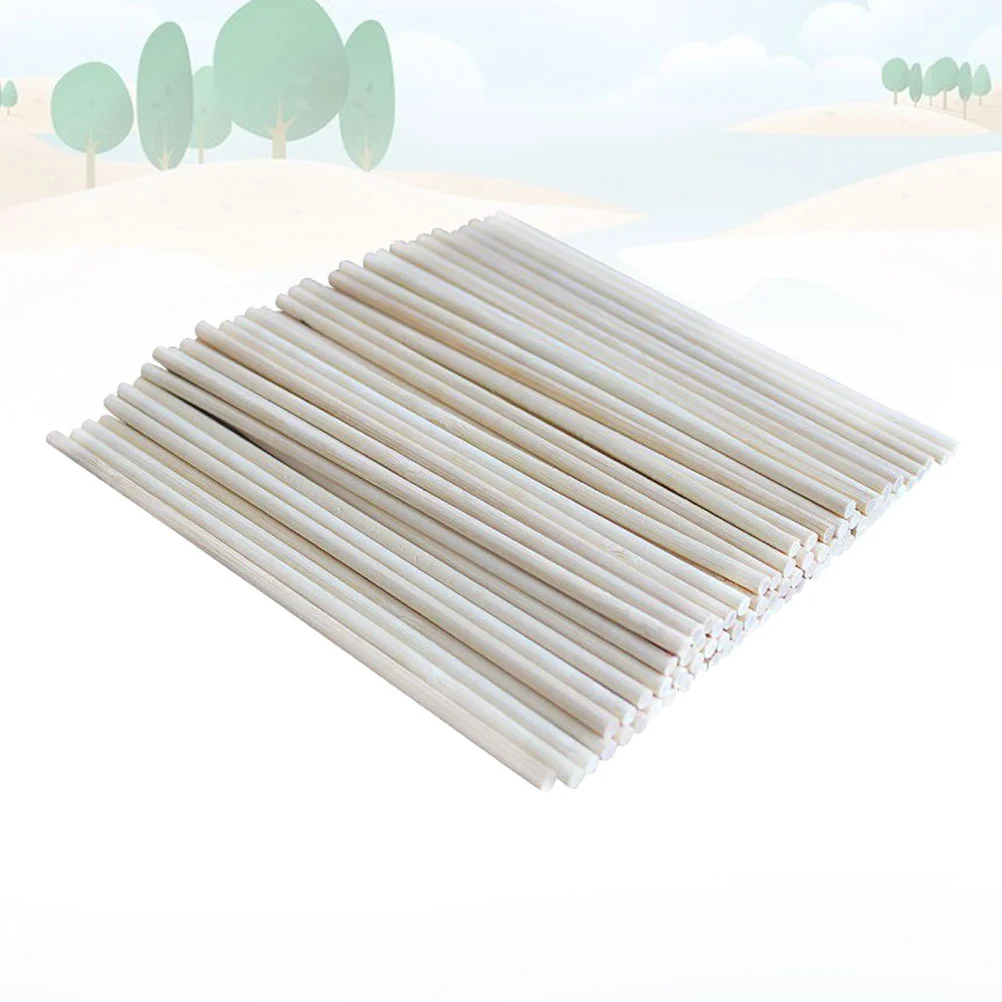 100 Pcs Crafts DIY Dowel Rods Popsicle Sticks for Lolly Artistic and Supplies Pin