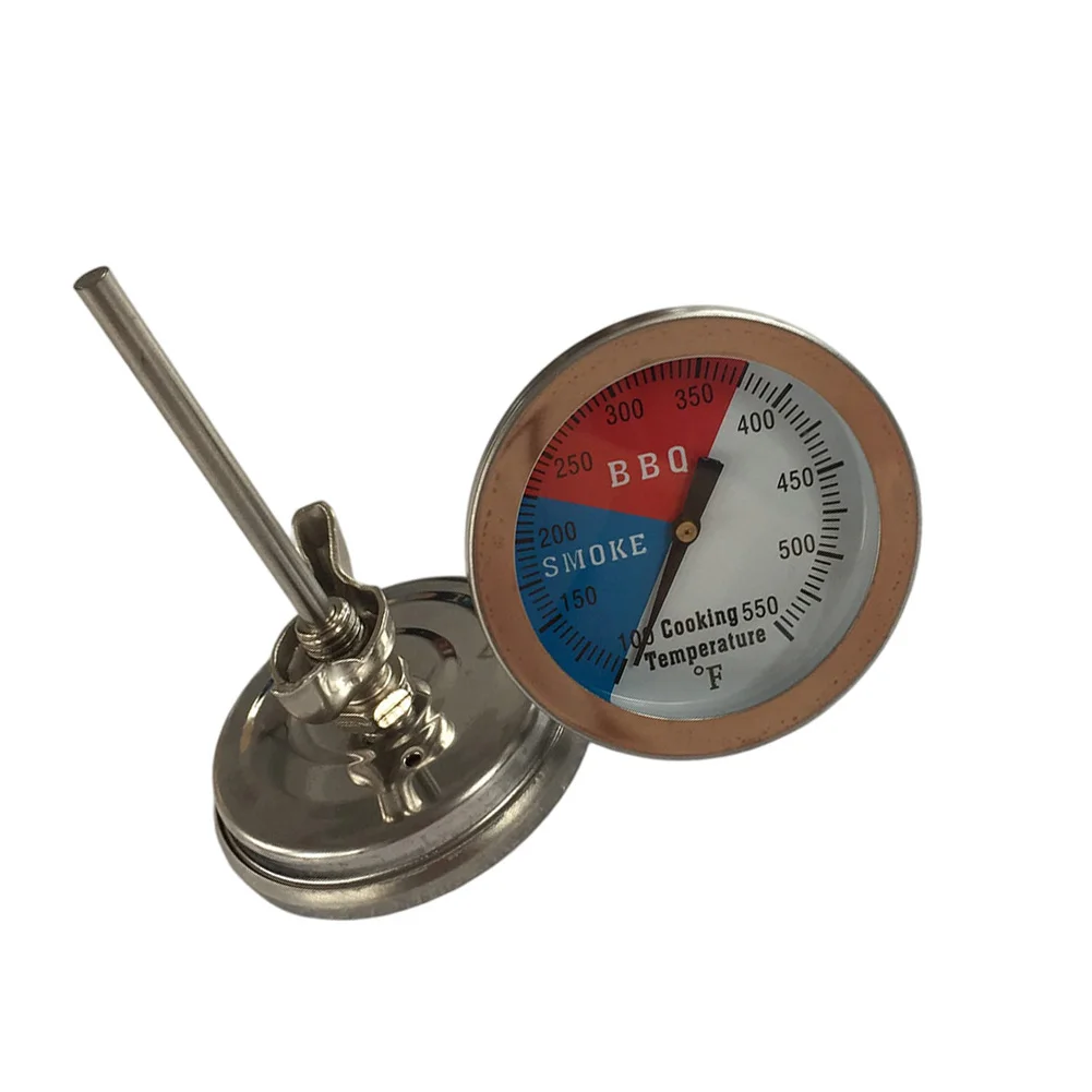 Stainless Steel Bimetallic Oven Thermometer Designed for Grills Ovens and Pizza Ovens with 100 to 550 Degree Fahrenheit Scale
